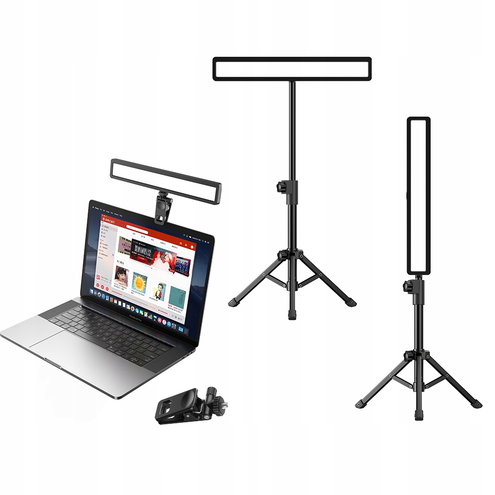 Led lampa na monitoru,klip stativ pro Vlog Livechat Apexel APL-FL06