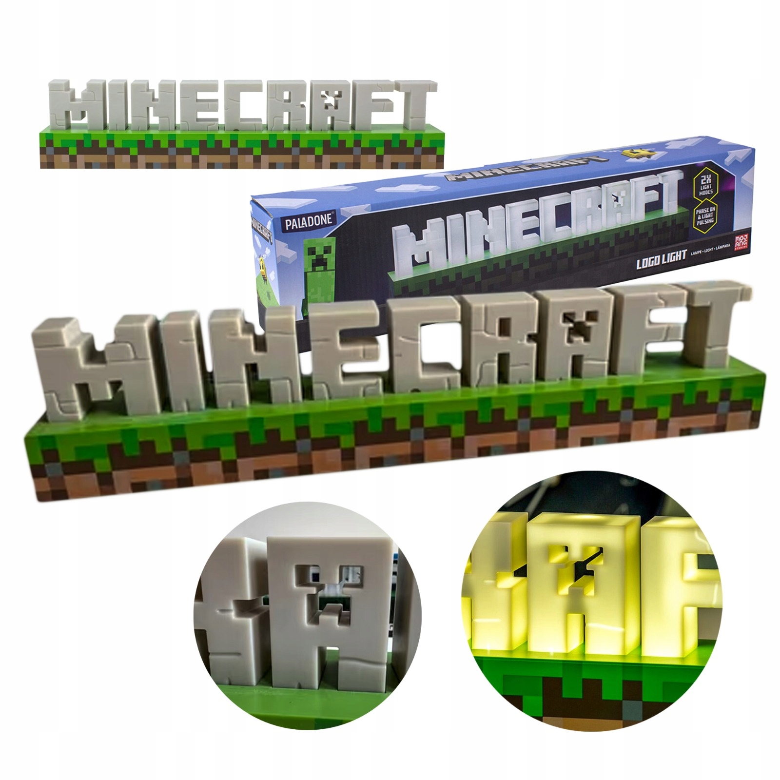 Lampka Paladone Logo Minecraft 41cm