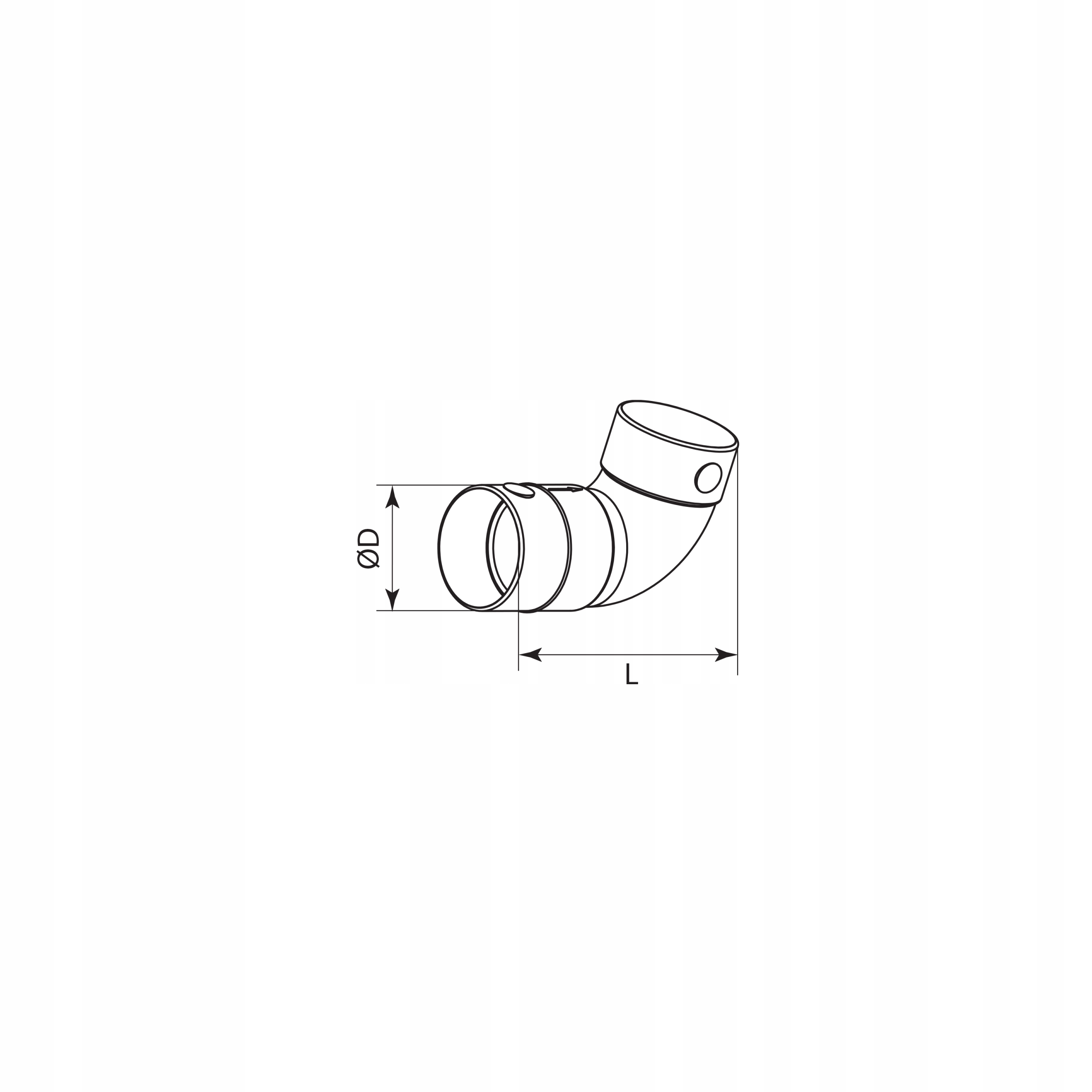 Kolano do kanałów FLEX 75mm 90 stopni Flexi-Vent Kod producenta FLEXIVENT060375