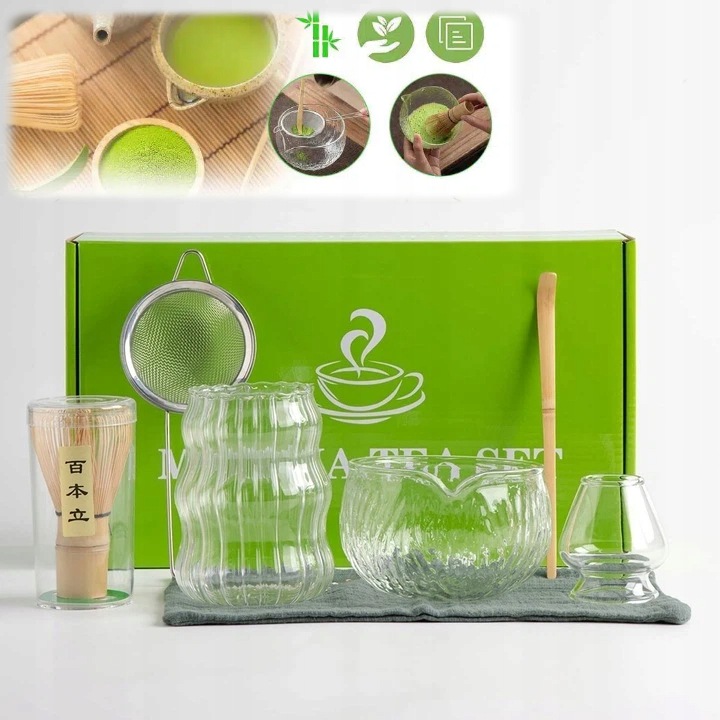 Bambusowy Zestaw Do Robienia Matchy, Zestaw Do Herbaty Matcha, Prezentowy