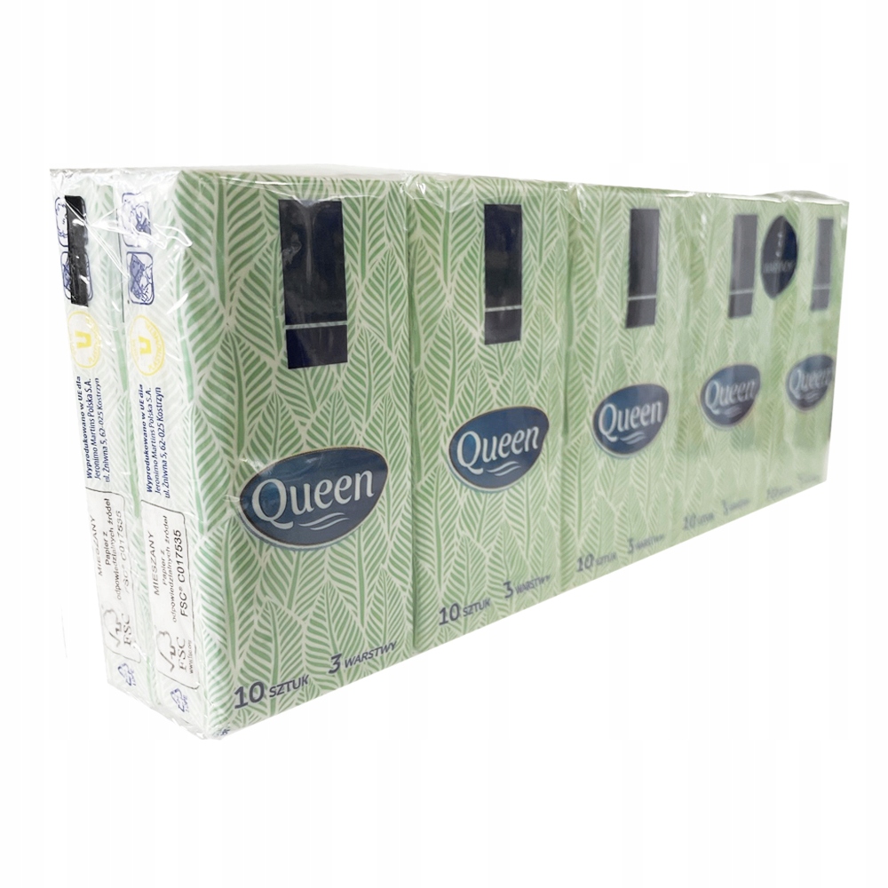 

Chusteczki Higieniczne Queen 10 Opakowań 100SZT