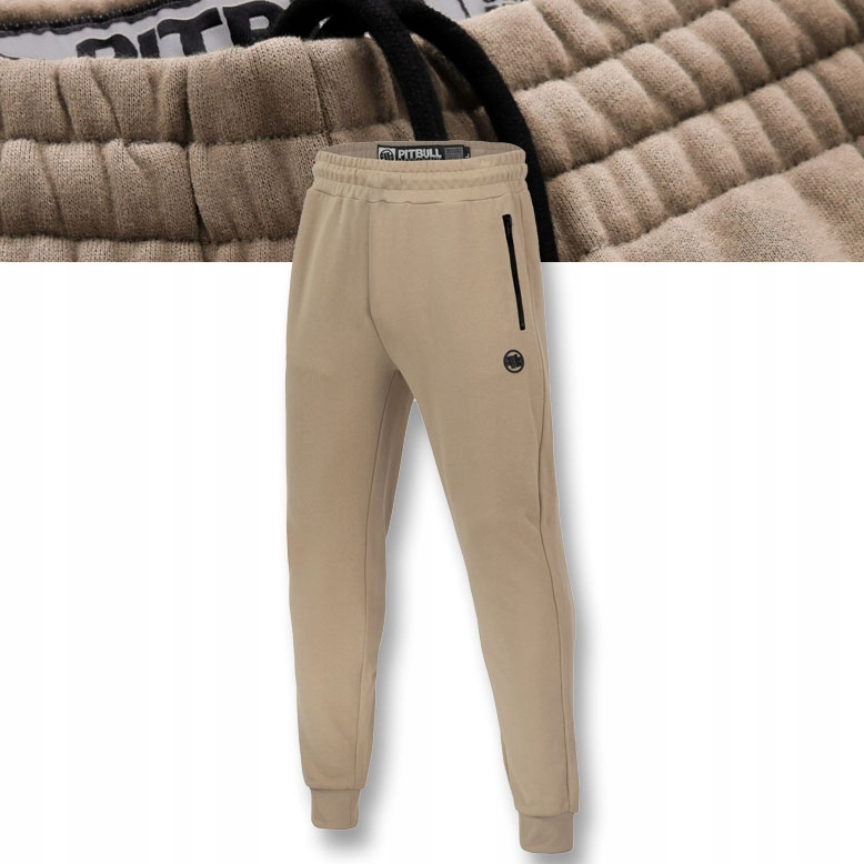 Męskie Spodnie dresowe Pitbull dres Hatton kieszenie z zamkami