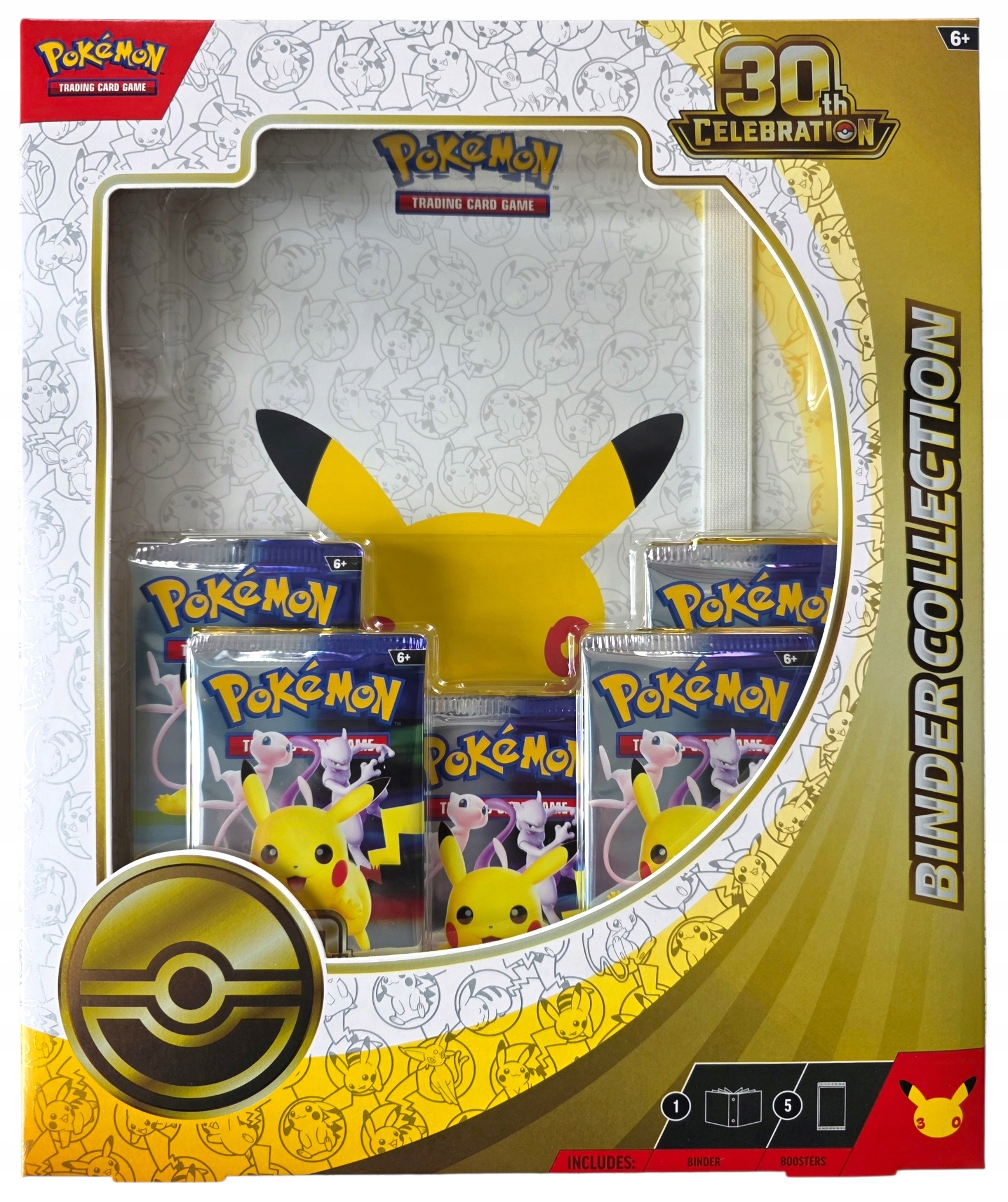 Karty Pokemon Tcg 30th Celebration Binder Collection Album 5 x Booster Pack
