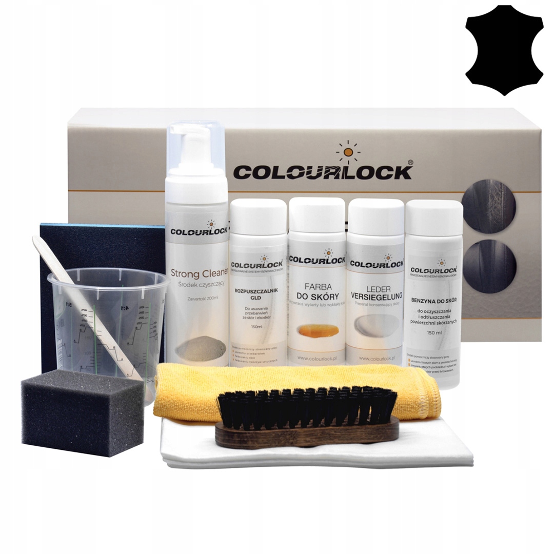 Zestaw do renowacji skory Colourlock Turbo czarny