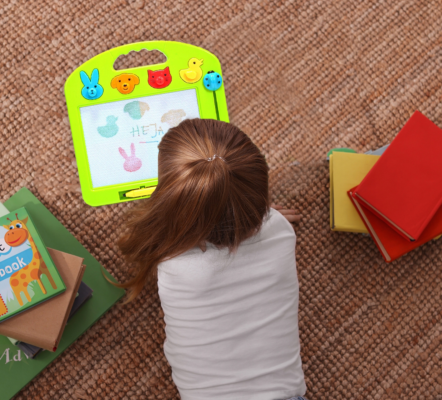 ZNIKOPIS KOLOROWY TABLICA MAGNETYCZNA STEMPELKI ZWIERZĄTKA DLA DZIECI Wiek dziecka 18 m +