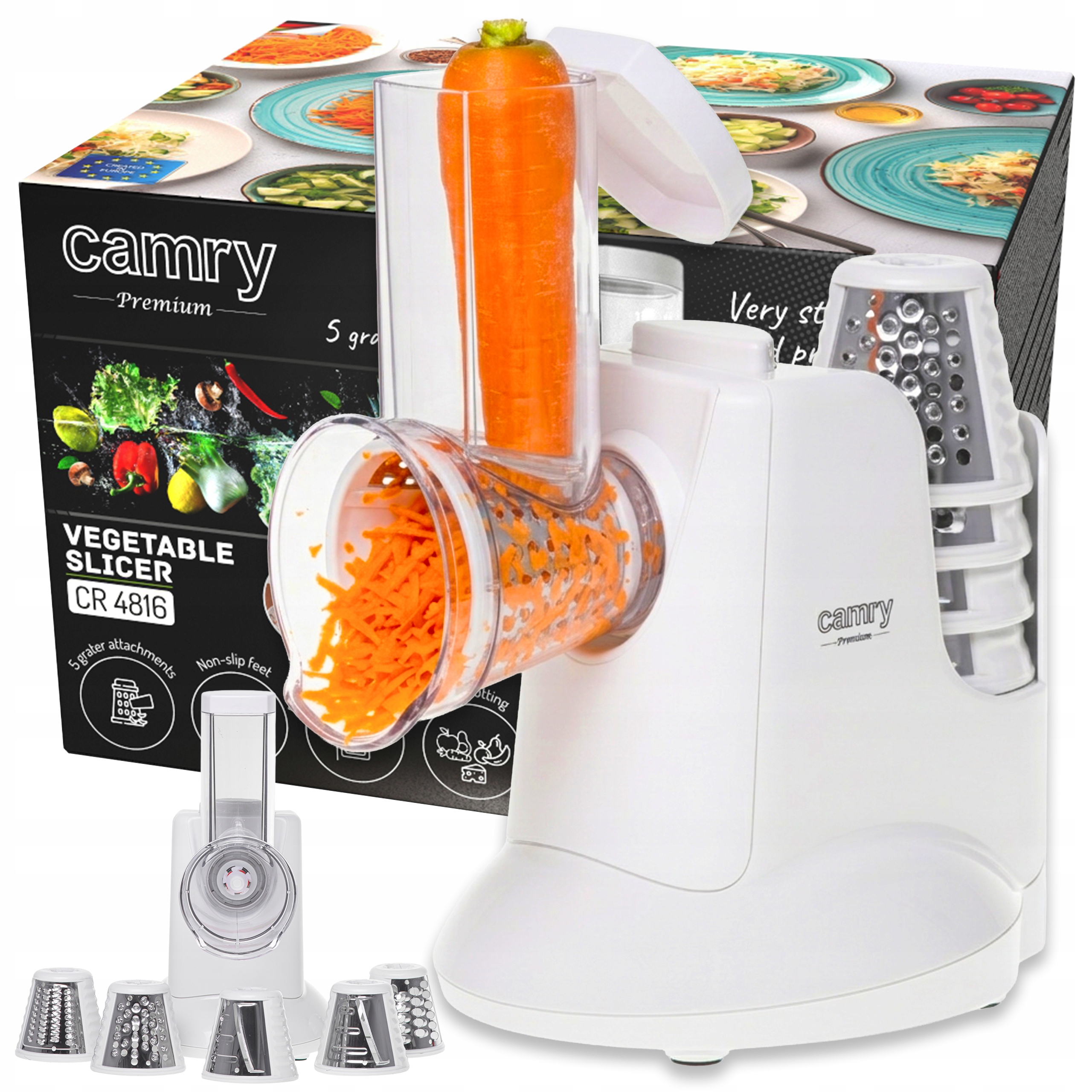 Elektrický Kráječ Na Struhadlo Zeleniny Potravin Sekáček Potravin Kráječ 150 W