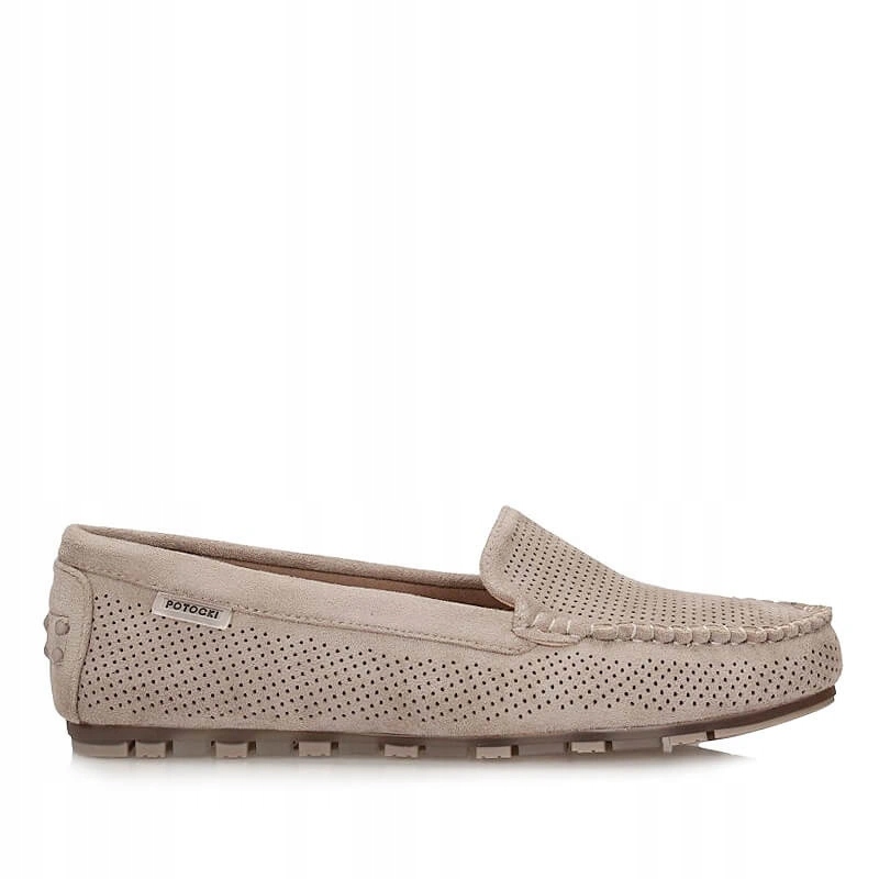 Dámské mokasíny Potocki 26-09301 Kh béžové ažurové s možností nasazování