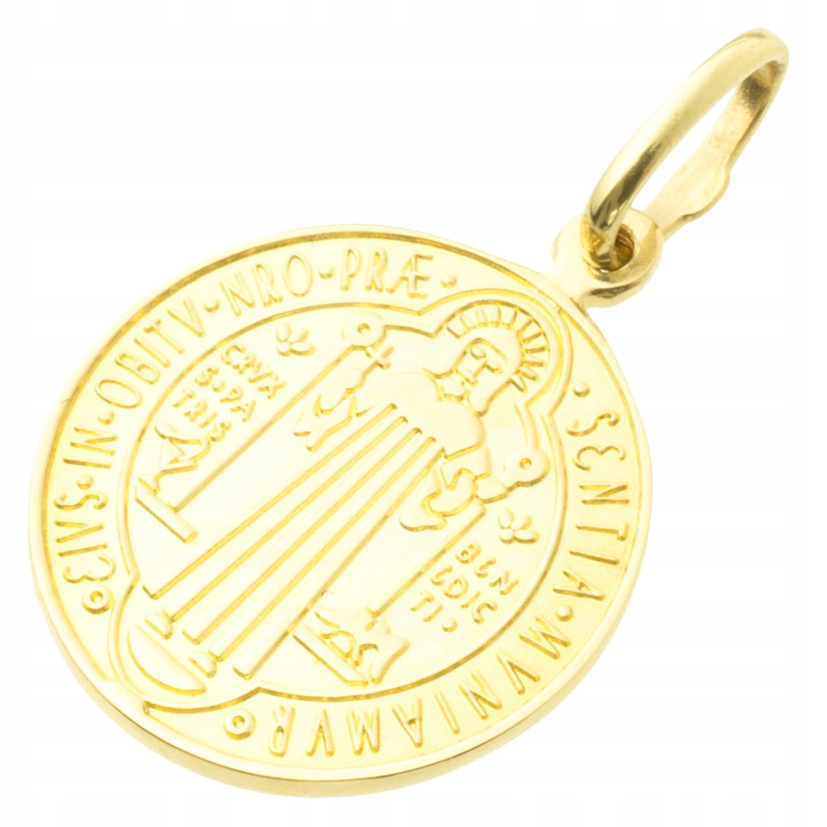 Zlatý medailon sv. Benedikt suvenýr biřmování
