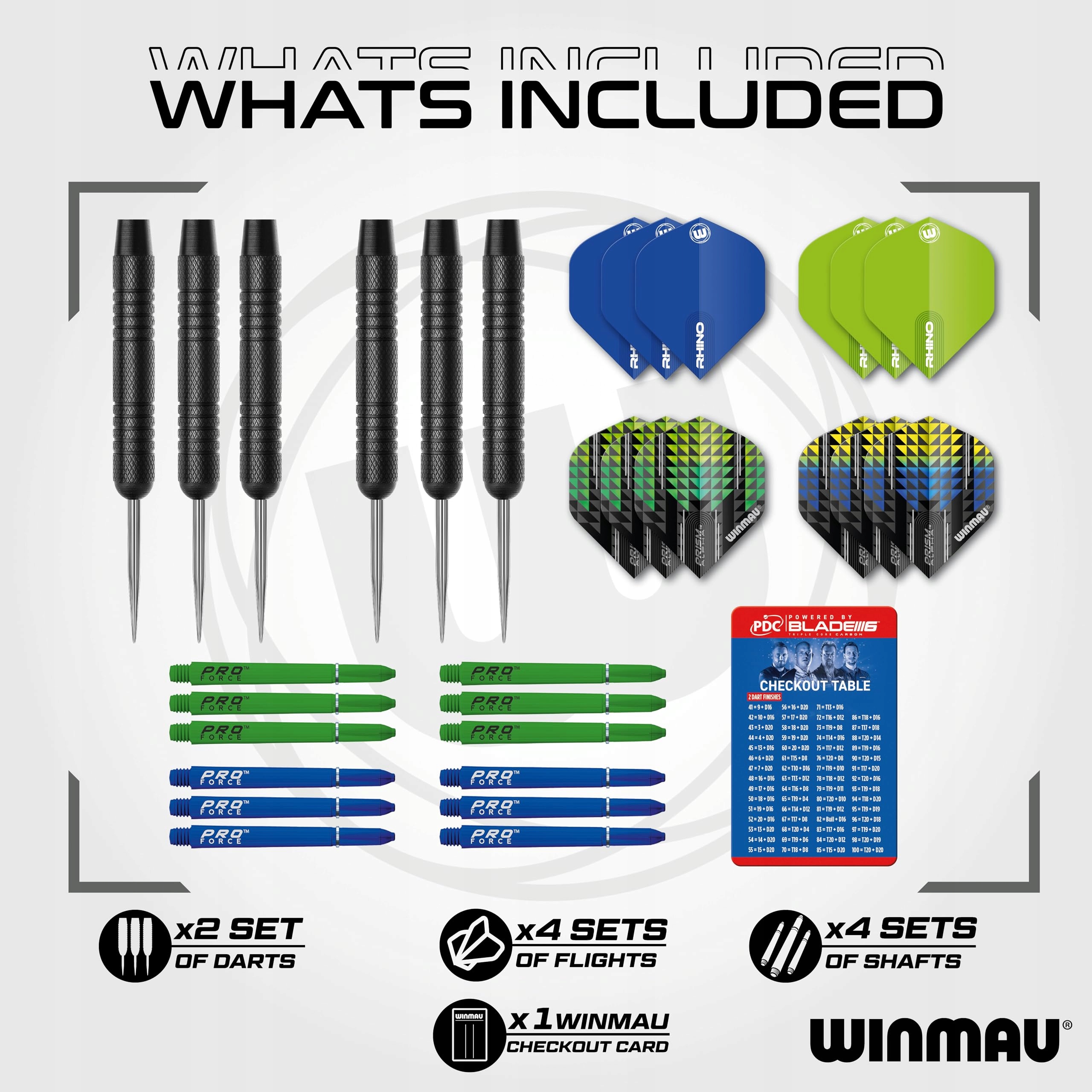 WINMAU Darts Cadet Twinset - stal premium - zestaw rzutek stalowych 19 g — miniatura 2