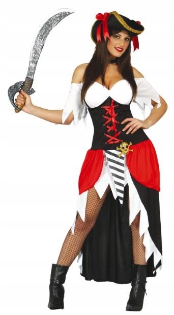 Kostým Pirátka Sedmi moří L s kloboukem