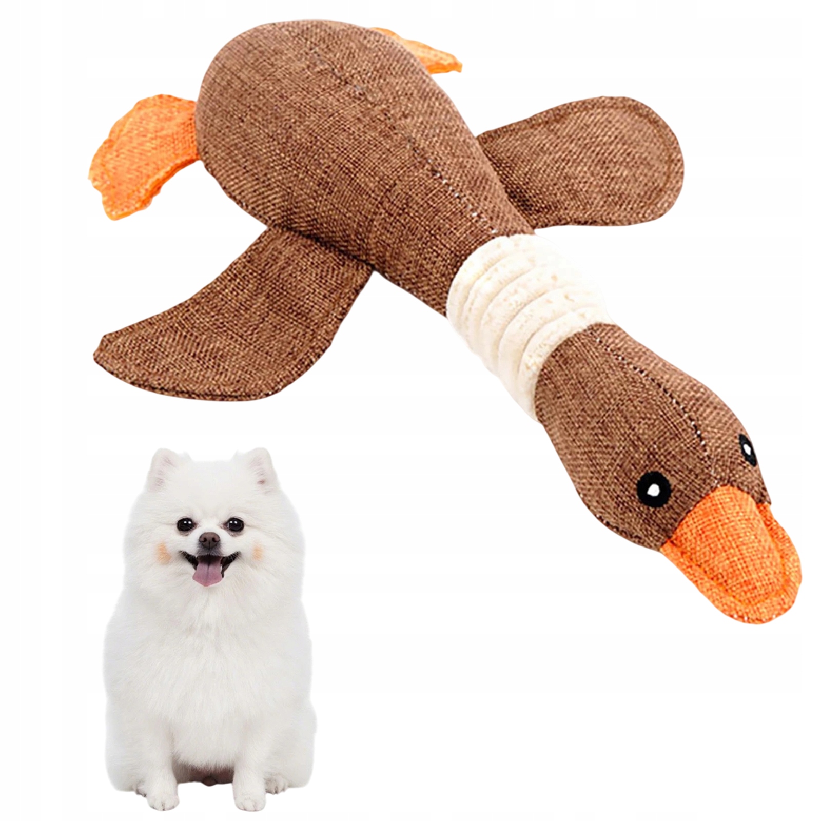 Levně Odolná Hračka Pro Psy Pro Malé A Střední Psy, Plyšové Kousátko Brown