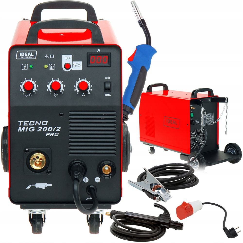 Spawarka Inwertorowa Migomat Ideal Tecno Mig 200/2 Mma Pro 230V/400V 200A