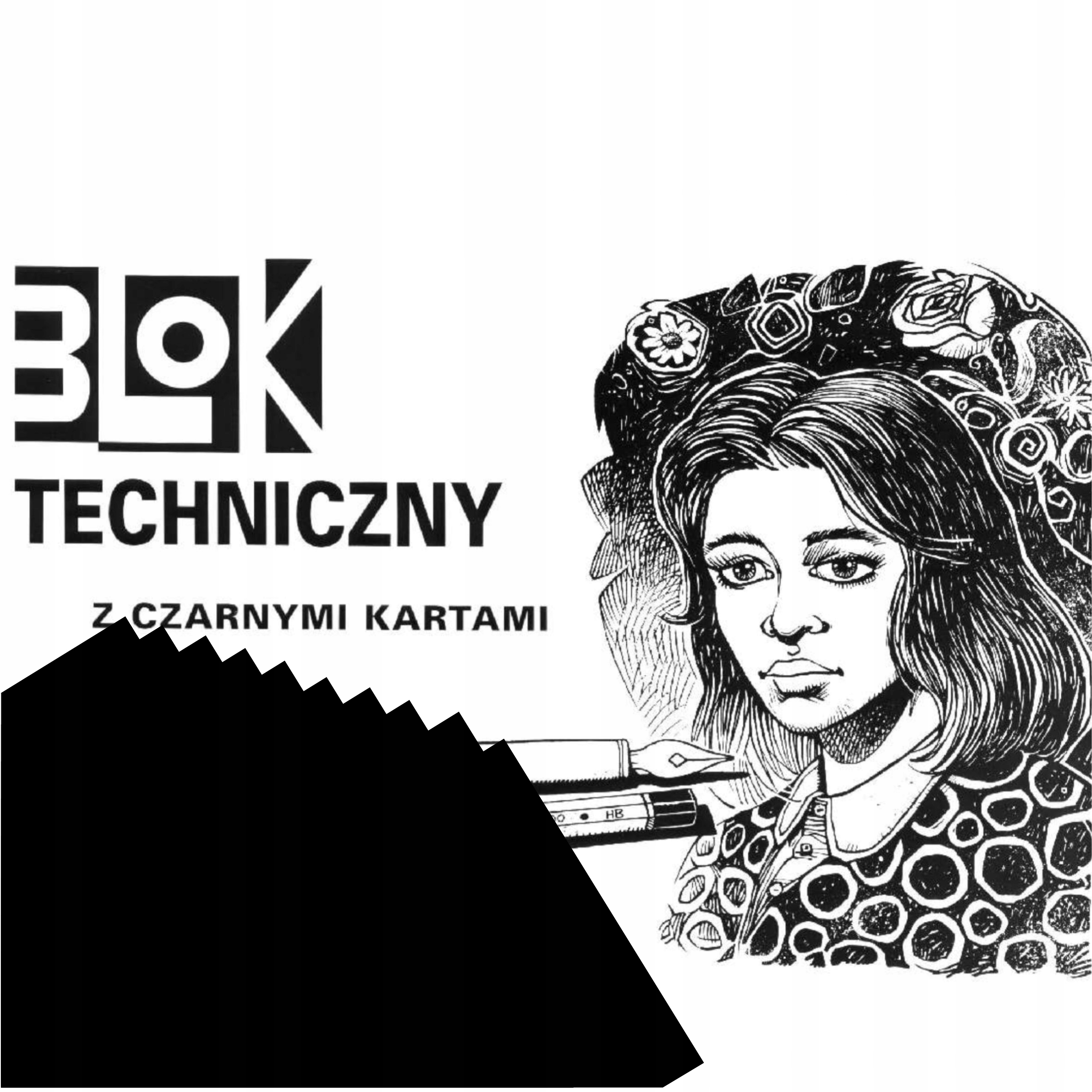 

Blok techniczny z czarnymi kartkami A3 10 kartek