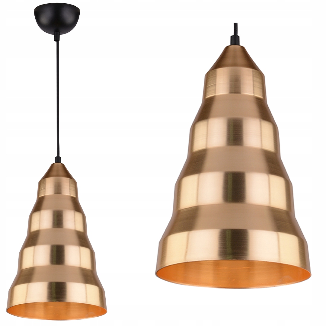 Stylová stropní Závěsná Lampa 1X40W E27 Zlatá