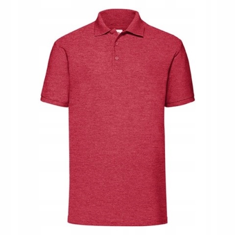 Tričko pánské 65/35 Polo Fruit Of The Loom Vintage Heather Red 3XL