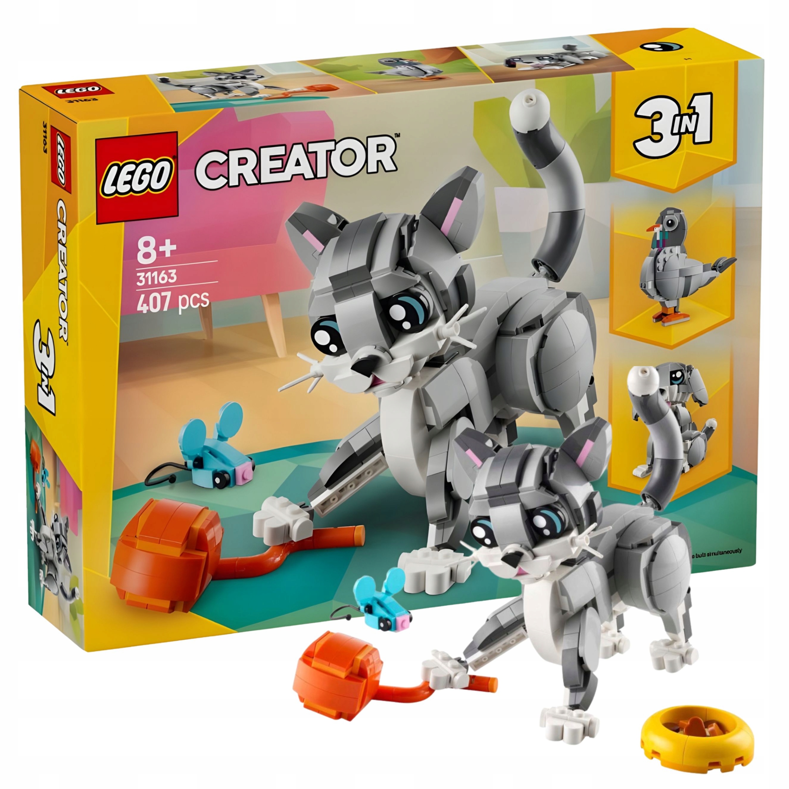 Lego Creator Psotny Kočka 31163 Stavebnice Kreativní sada Pes Holub Dárek 8+