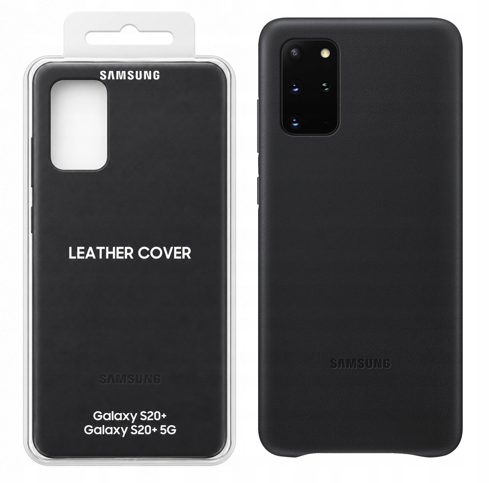 Oryginalne Etui Samsung Leather Case na Samsung Galaxy S20 Plus Czarny