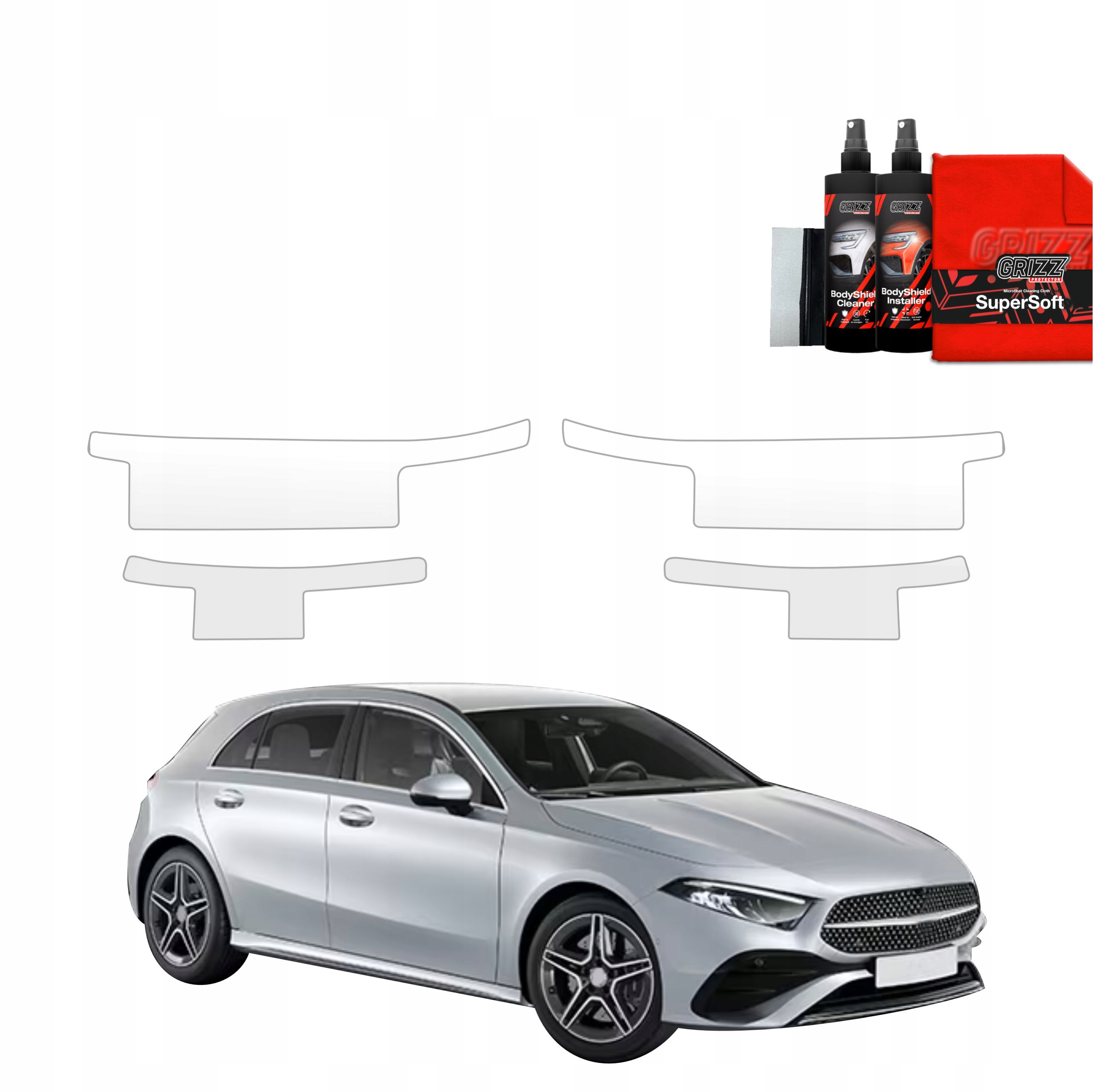 4v1 Fólie s Ppf dýhou na prahy pro Mercedes A třídy W177 (2018-2025)
