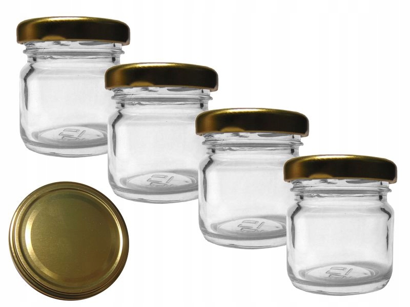 

Słoik szklany 40ml/10szt atest Pzh zakrętka złota