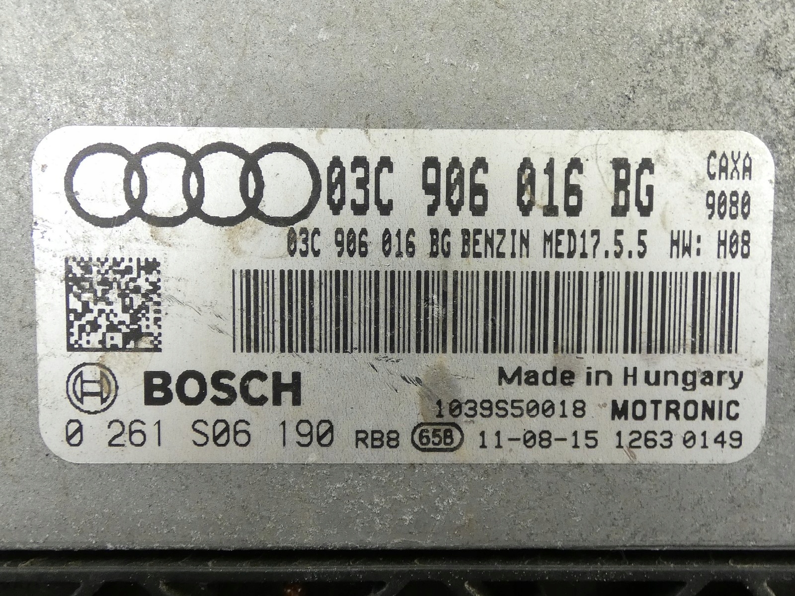 computer control unit of the engine AUDI A1 8X 1.4 TSI CAX 03C906016BG