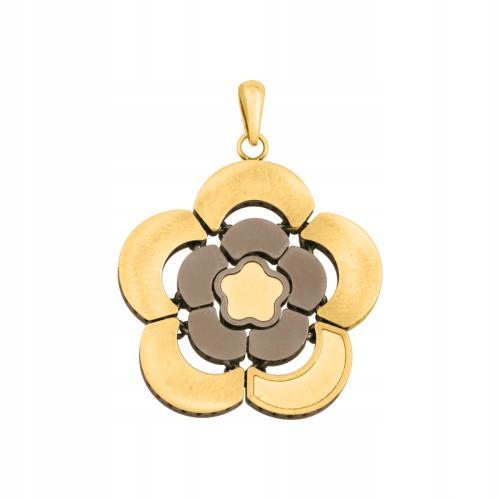 Dámský Zlatý Přívěsek 585, květina s pohyblivými okvětními lístky, ideální jako dárek