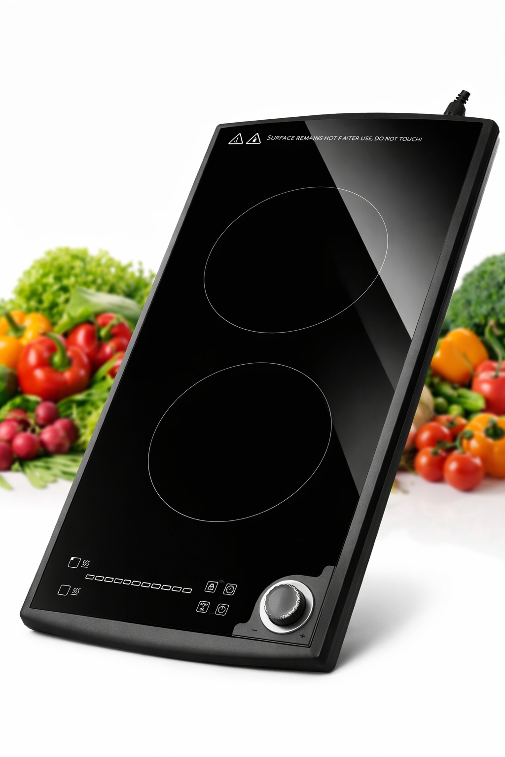 Kuchenka turystyczna elektryczna indukcyjna 3100W szkło 2-polowa Mpm MKE-24