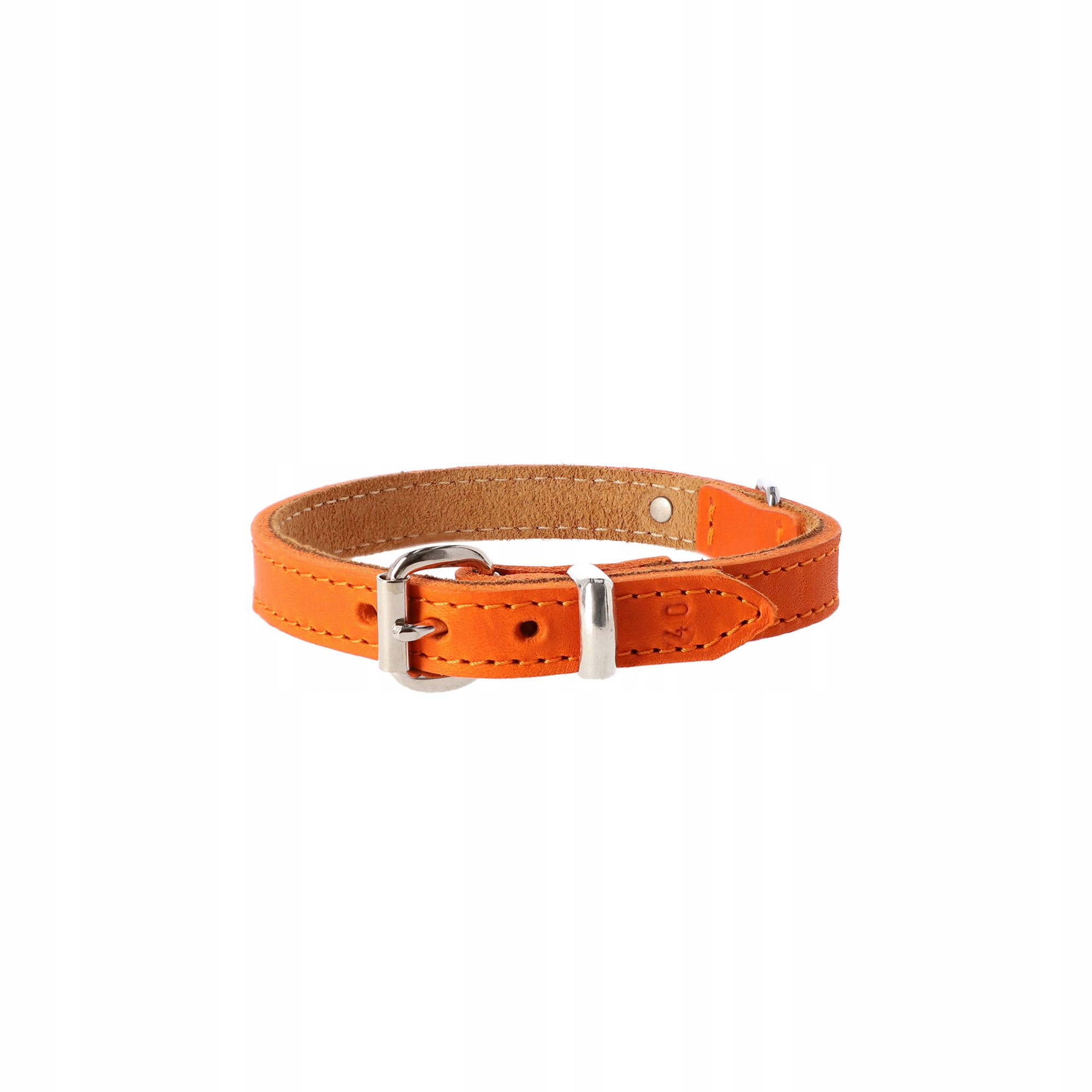Levně Dingo Kožený obojek Boutique 1,6x40 CM Orange