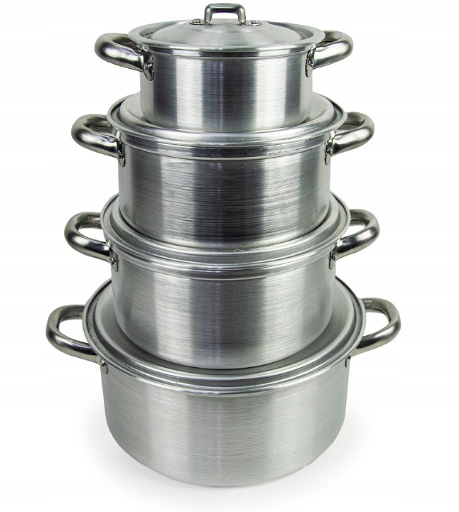 

Zestaw garnków aluminiowych pokrywki tradycyjne Ar