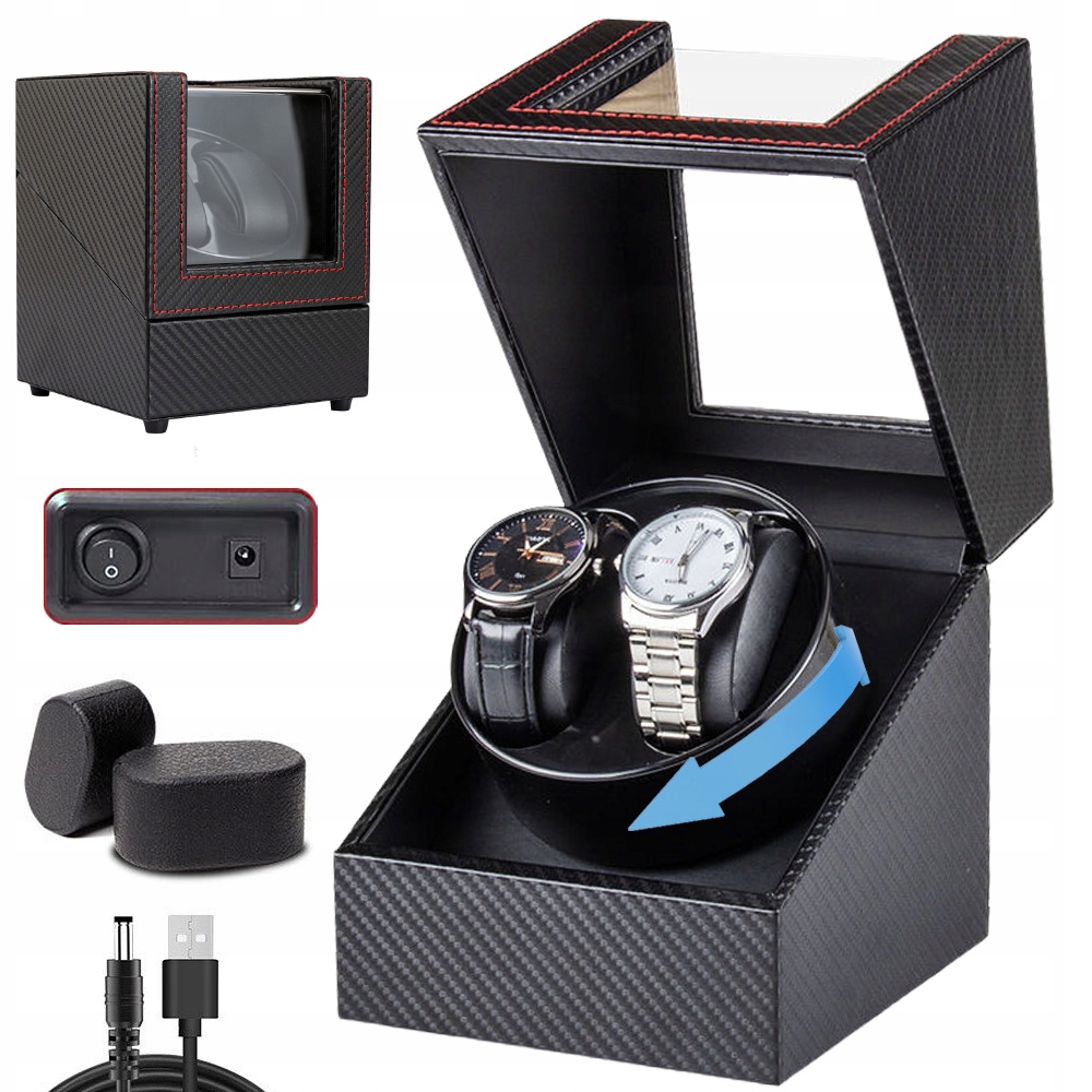 Rotomat Na 2 Hodinky Automatický Krabička Vitrína Tichá