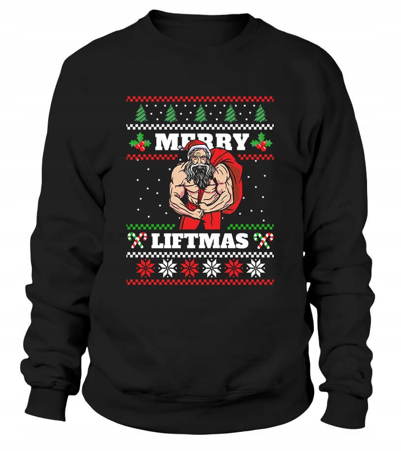 Pánská Mikina Merry Liftmas M Černá Dárek k Vánocům pro něho muže manžela
