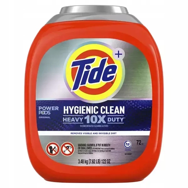 Levně Kapsle na praní tkanin Univerzální Tide Hygienic Clean 72 ks