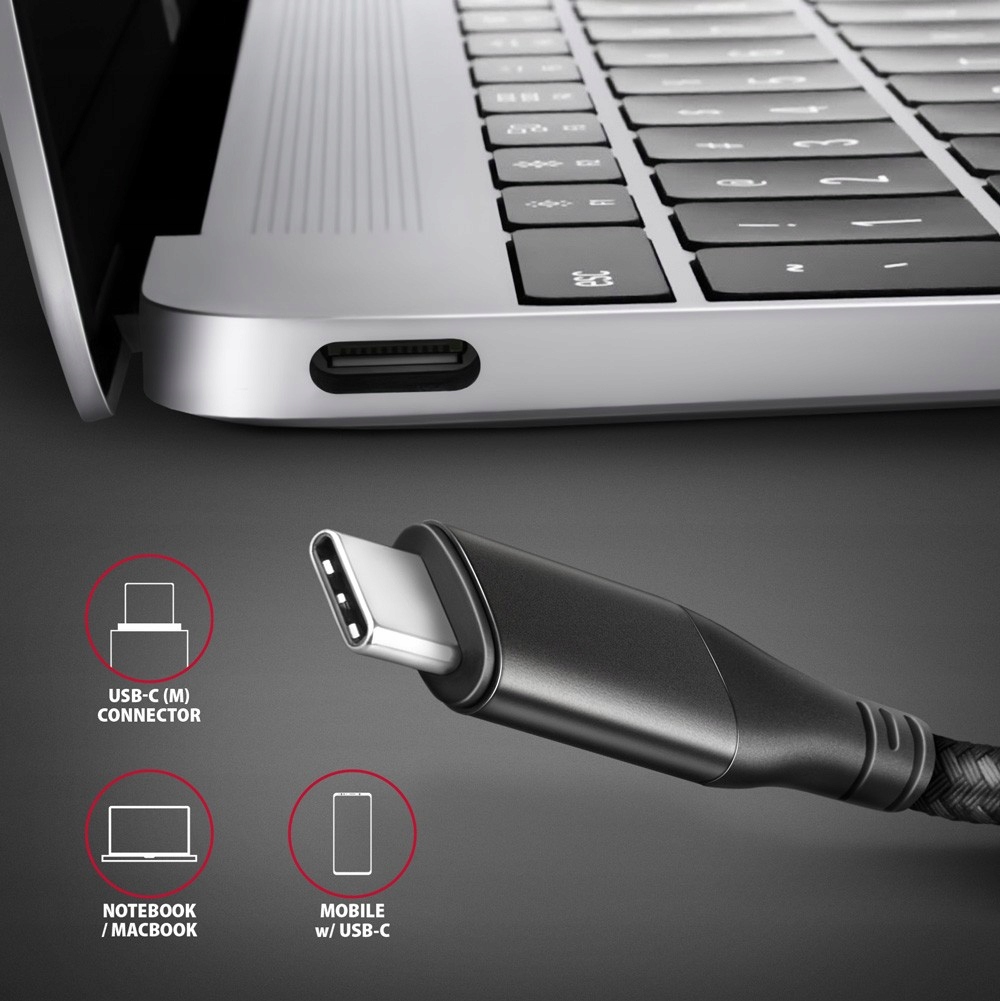 Kabel Adapter USB-C - HDMI 2.0 4K/60Hz Alu 1.8m Długość kabla 1.8 m