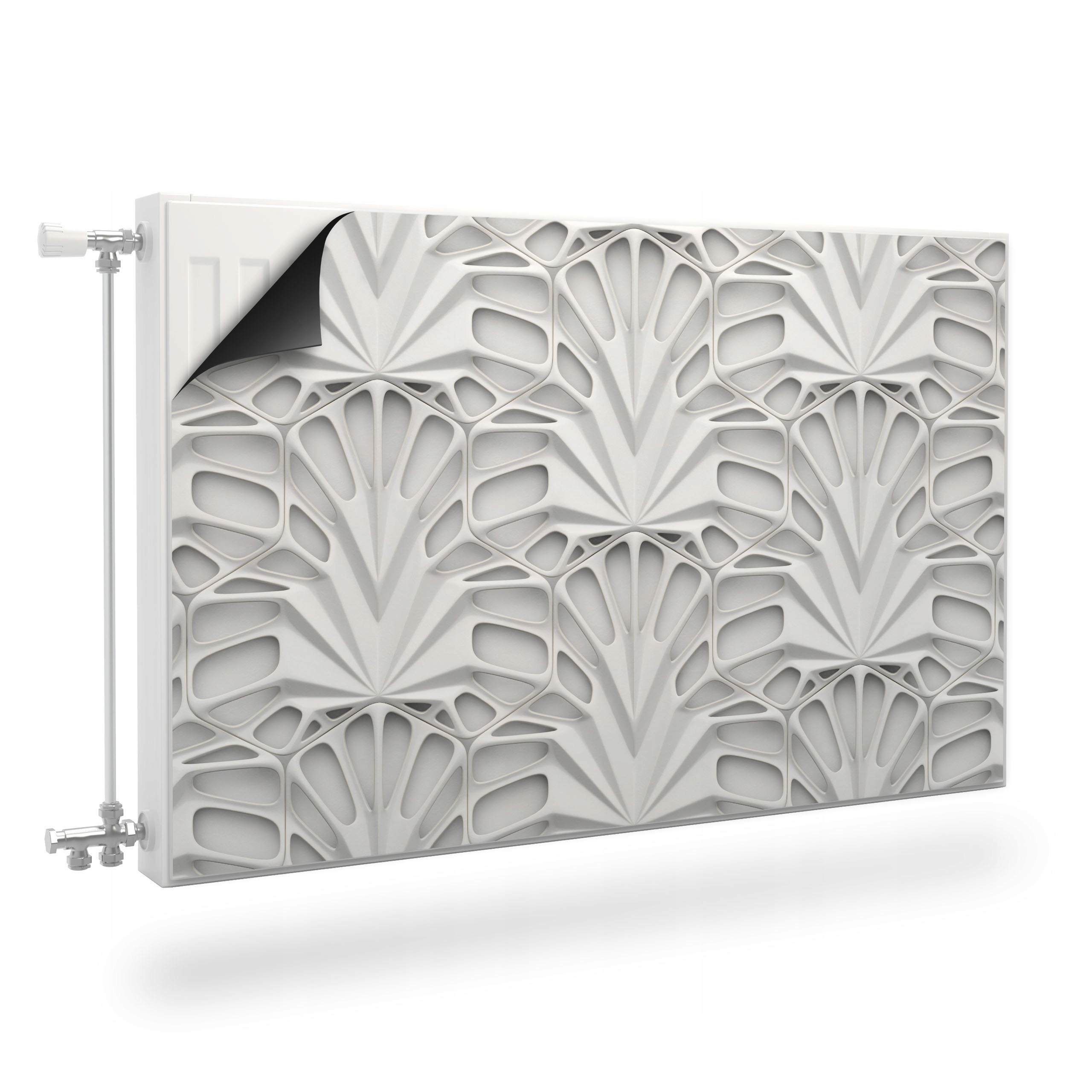 MATA MAGNETYCZNA NA KALORYFER ABSTRAKCJA ORNAMENTY EFEKT 3D MAGNES 90x60