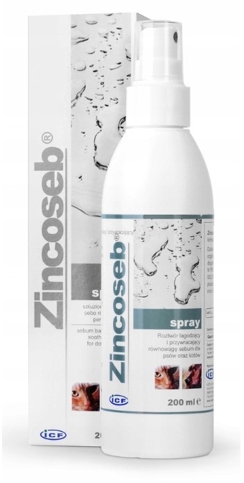 Zincoseb Spray na problemy skórne dla psa i kota 200 ml