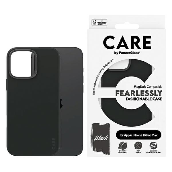 Pouzdro Care by PanzerGlass Fashion Case pro iPhone 16 Pro Max 6.9" černé/black