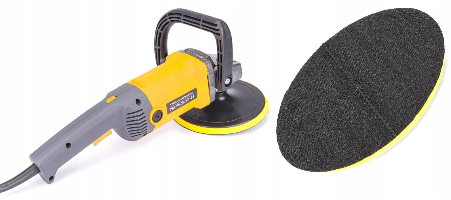 POLERKA SAMOCHODOWA DO LAKIERU SZLIFIERKA 2600W 4X GĄBKA FILC + RĘKAWICA Moc 2600 W