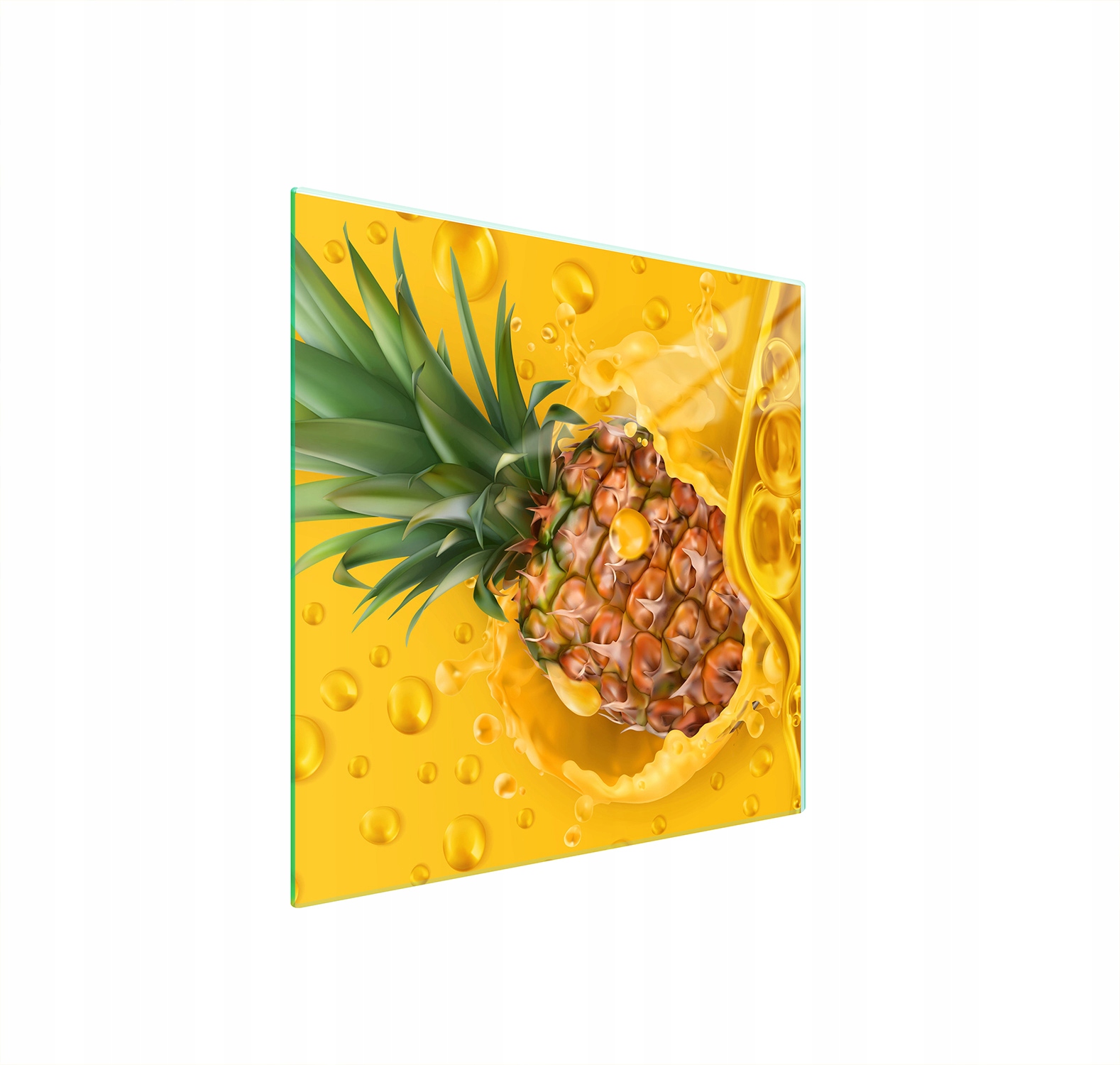 Skleněná Ochranná Deska Na Sporák 50x52 Ananas Tvrzené Sklo