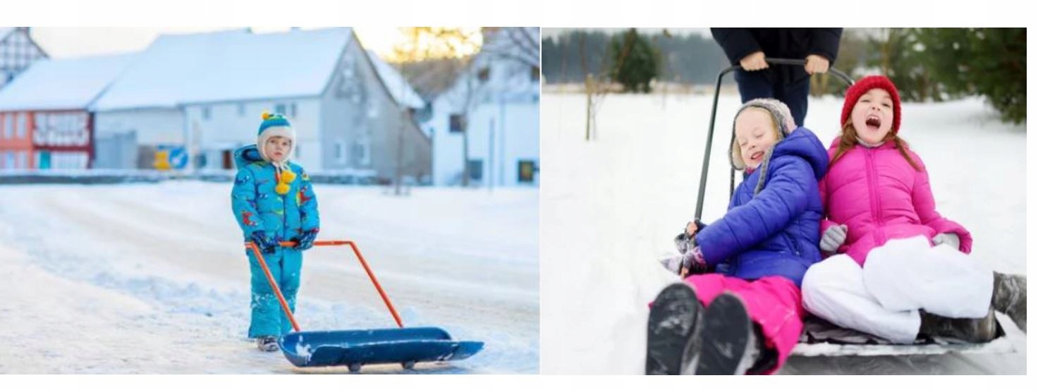 Zgarniacz do śniegu rolki Łopata Niebieski Pług ręczny na kółkach 80cm Długość narzędzia 43 cm
