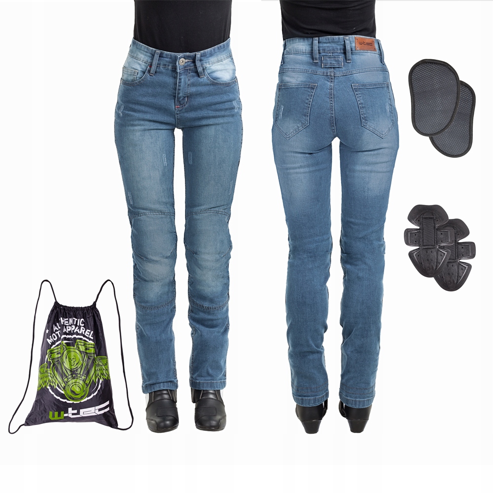 DAMSKIE JEANSOWE SPODNIE MOTOCYKLOWE W-TEC ROZ. XS