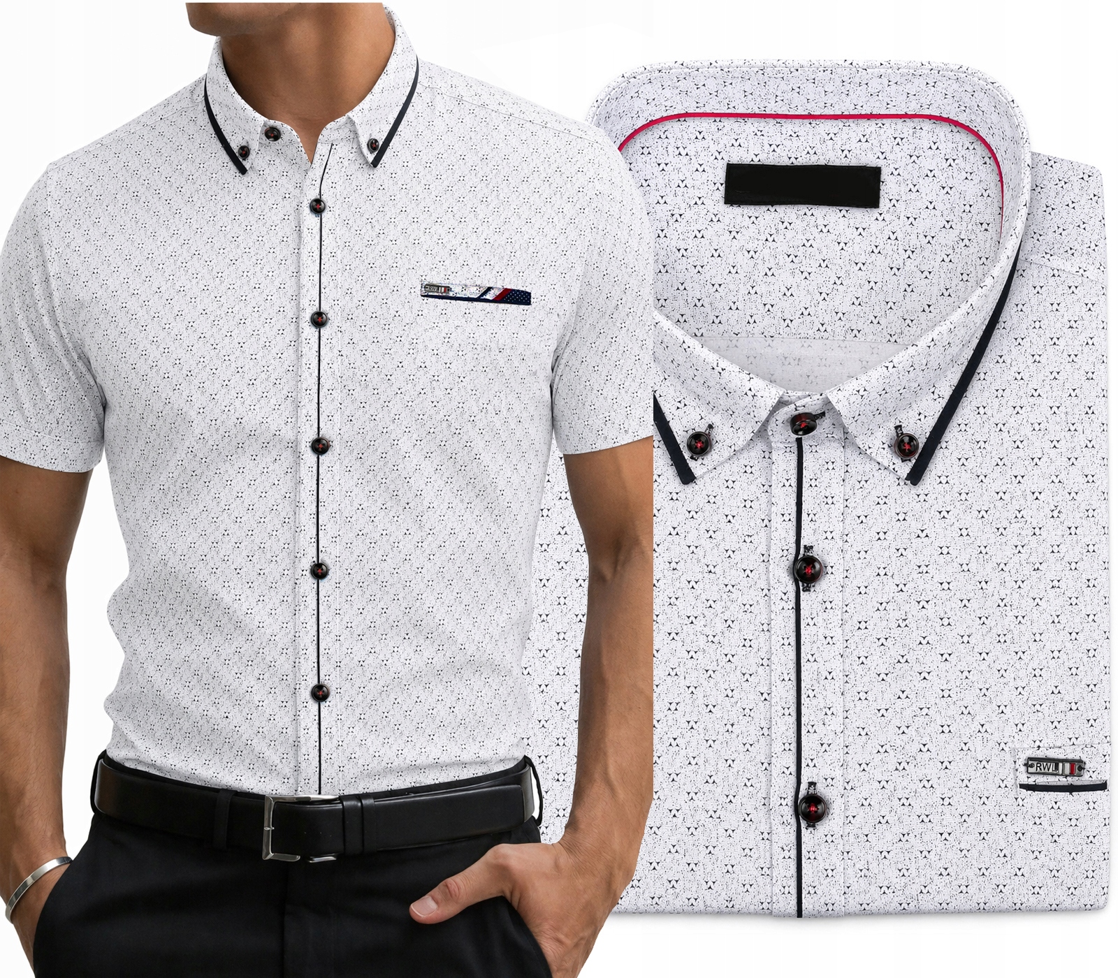 Pánská košile k elegantním kalhotám Comfort Slim Svatba Svatební Hostina