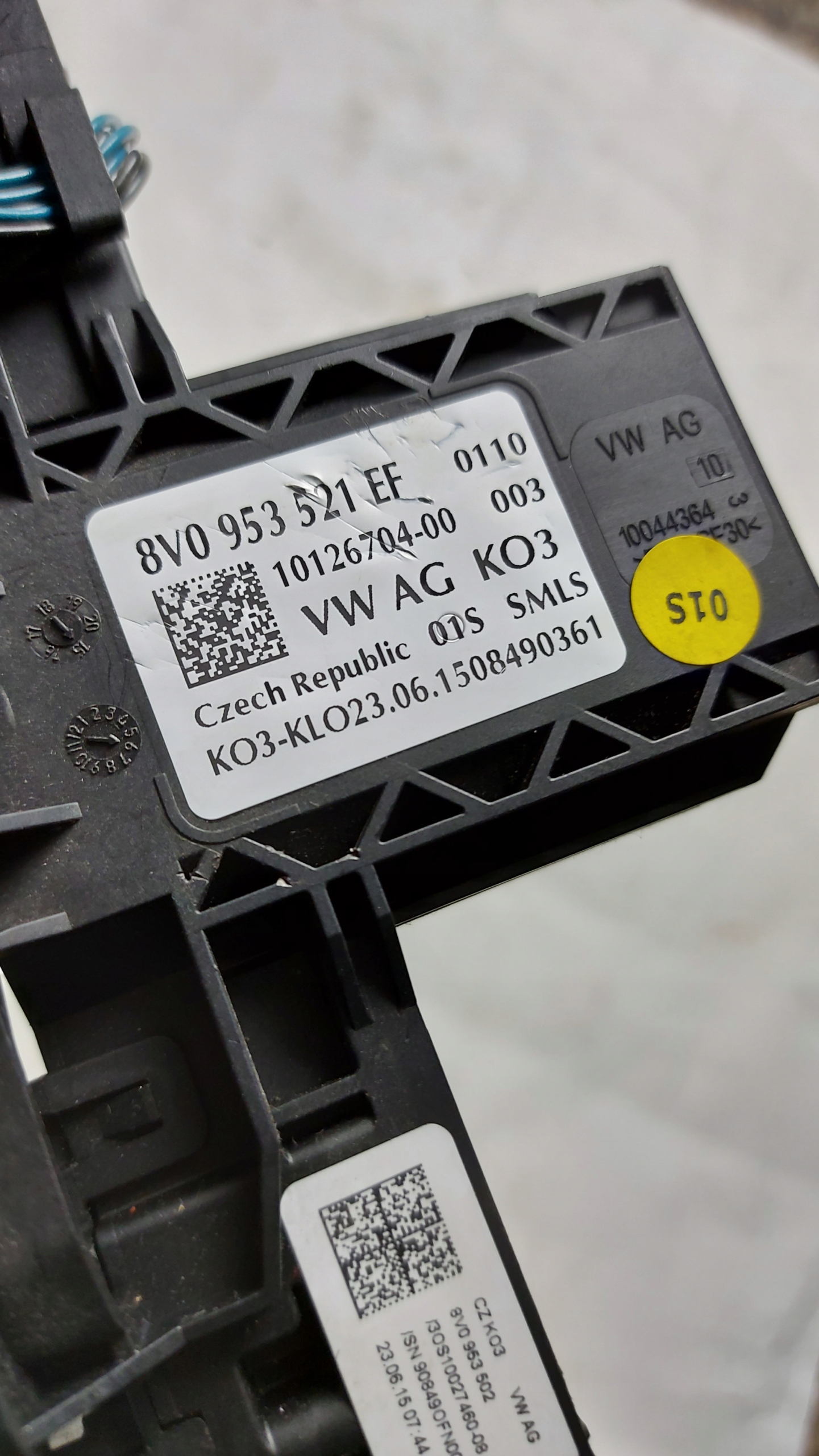 DEVIO LUCI TERGICRISTALLO TERGI MANETKA AUDI A3 8V 8V0953521EF OE EU