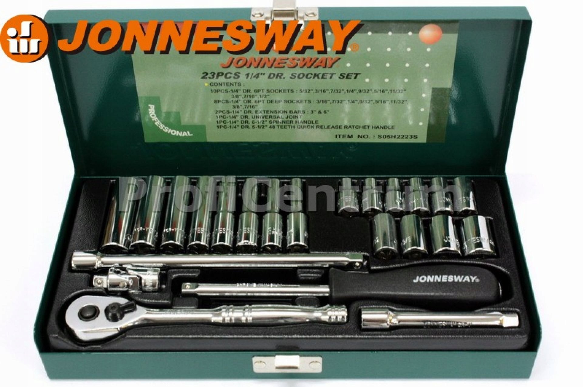 

Nasadki Calowe Grzechotka 1/4 Kpl 23 Szt Jonnesway