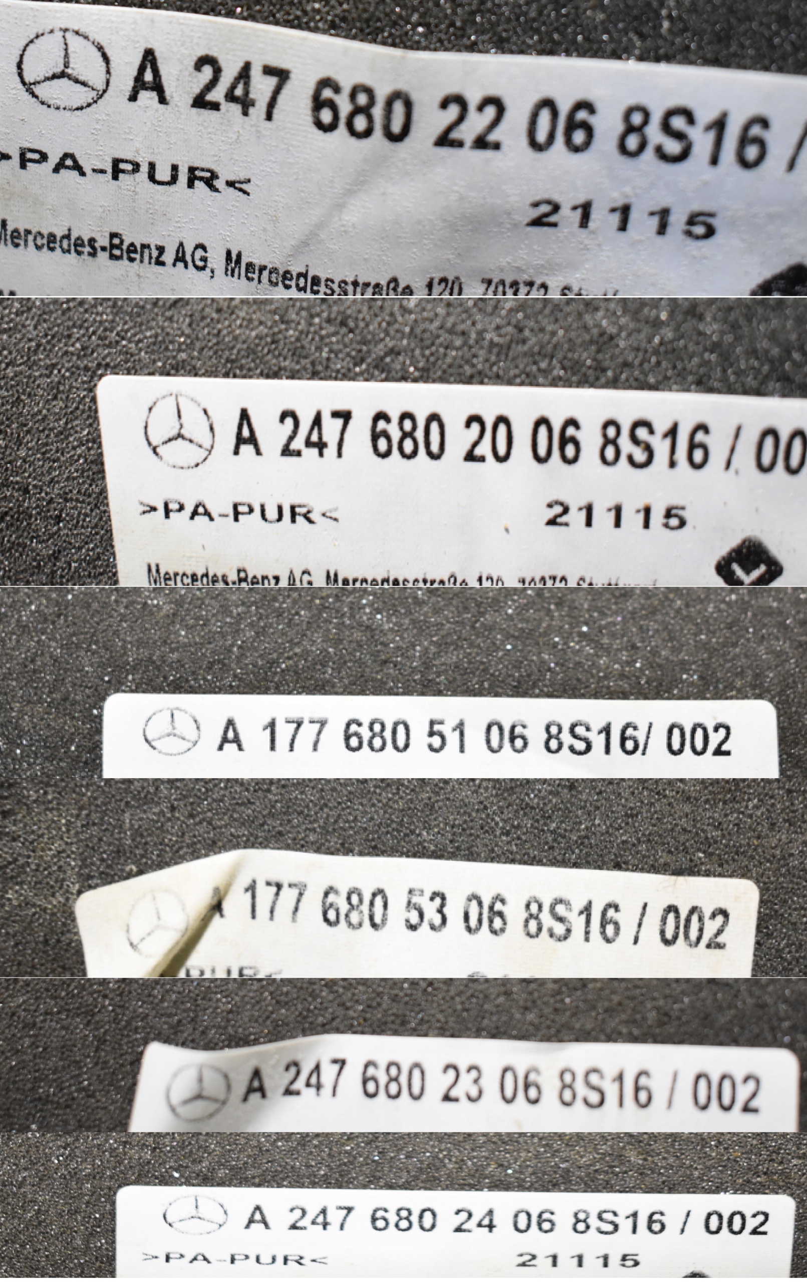 mats WELUROWE KPL. MERCEDES GLB X247 1