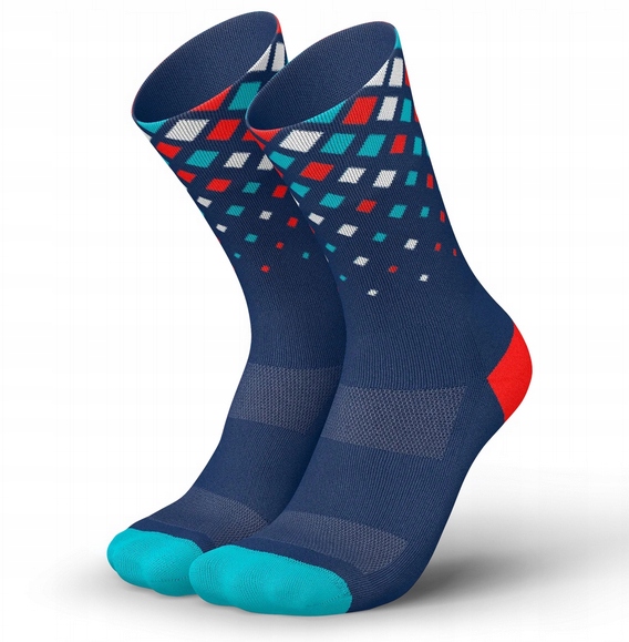 Incylence Skarpetki biegowe Running crystals navy cyan inferno 43-46