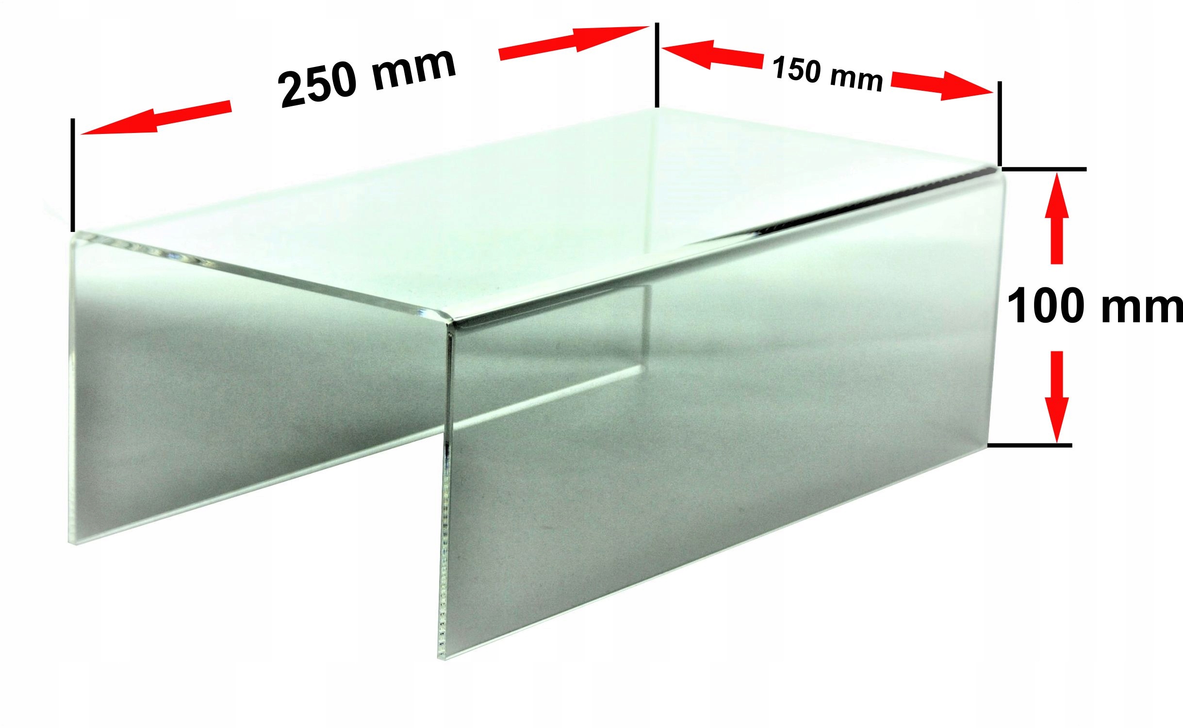 STOJAK STOPIEŃ EKSPOZYTOR PODSTAWKA PLEXI 25/15/10 grubość 3 mm Typ stojak