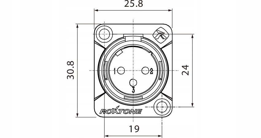 Roxtone RX3MD-BG - gniazdo montażowe XLR Marka bez marki