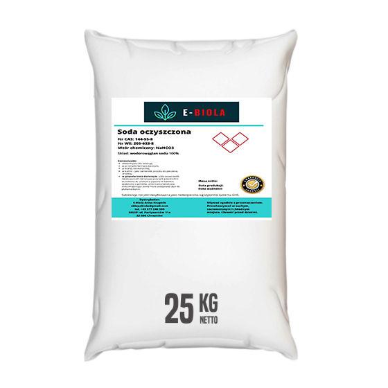 Soda Oczyszczona Spożywcza 25KG Wodorowęglan Sodu Spożywczy