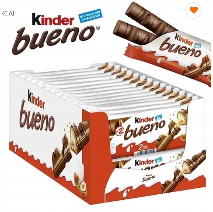 Wafelek Baton Kinder Bueno Zgrzewka 30 x 43g 1290g dzień dziecka dzieci