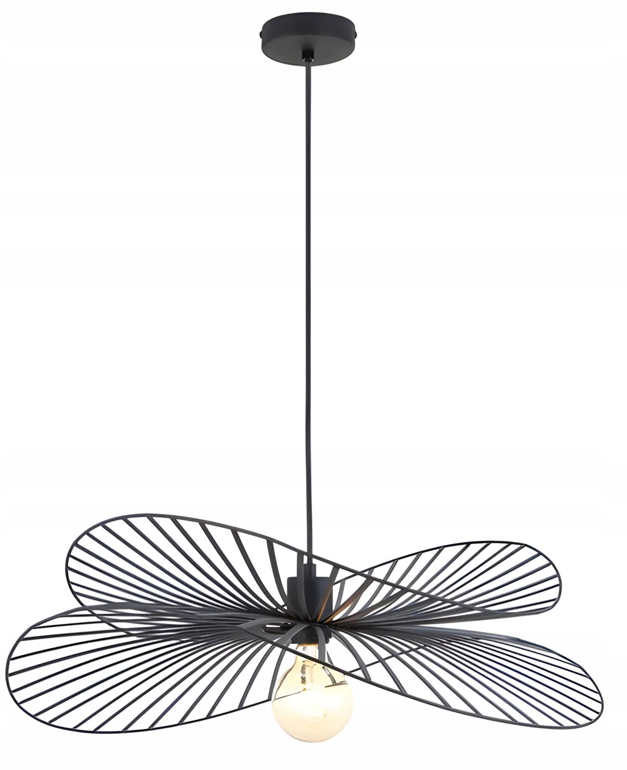 Závěsná stropní lampa Loft Černá Pletená ažurová E27 do obývacího pokoje Toolight