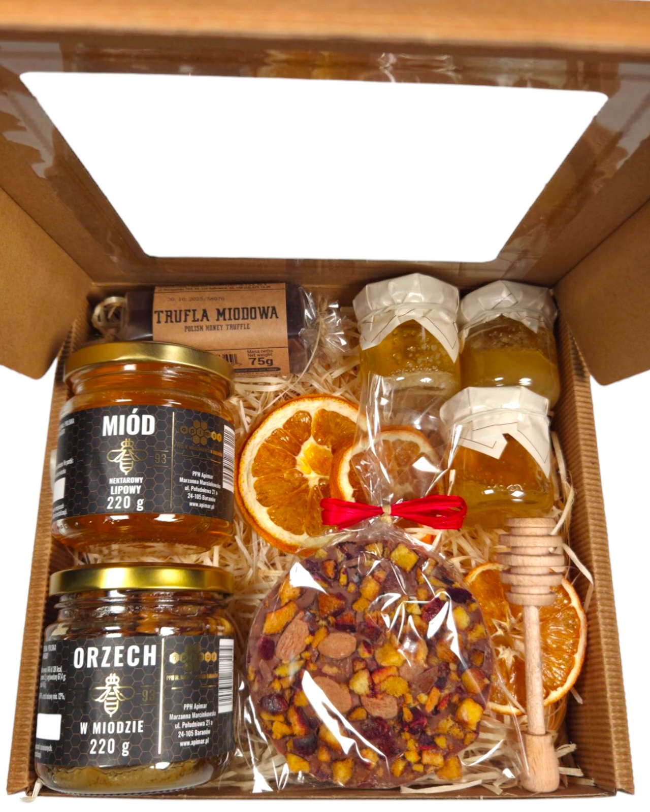 Levně Dárek S Okénkem K Narozeninám Jmenný Med Čokoláda Lanýžový naběrač Set